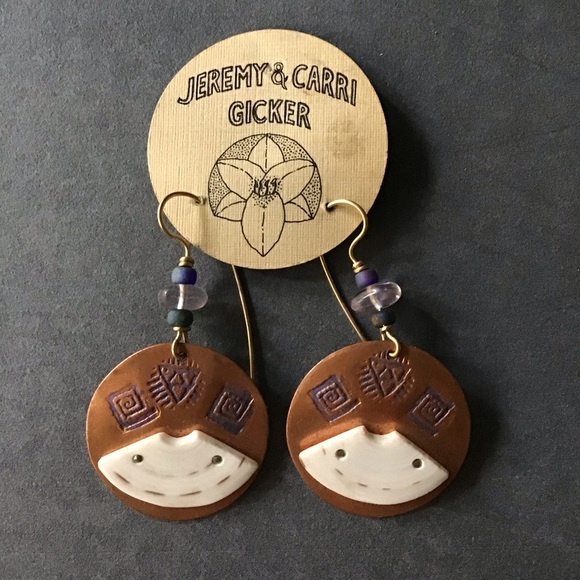 Jewelry - Handmade Copper and Shell Earrings